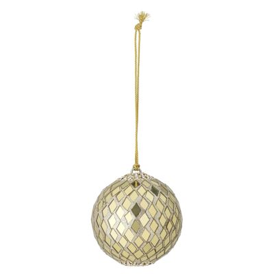 Jenessa Ornament, Gold, Glas