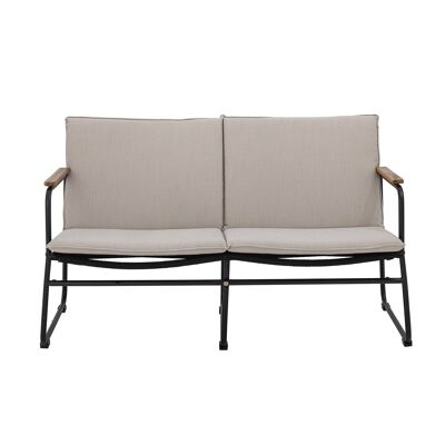 Hampton Sofa, Black, Metal