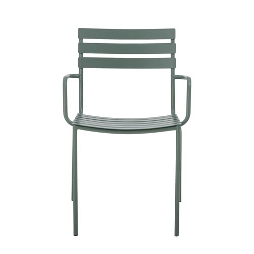 Monsi Dining Chair, Green, Galvanized Metal