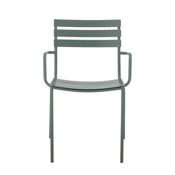 Chaise de salle à manger Monsi, vert, métal galvanisé 1