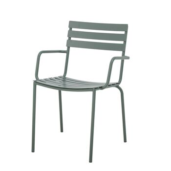 Chaise de salle à manger Monsi, vert, métal galvanisé 2