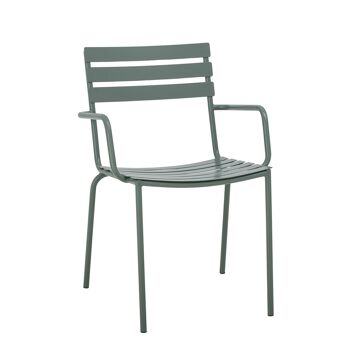 Chaise de salle à manger Monsi, vert, métal galvanisé 3