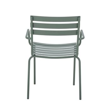 Chaise de salle à manger Monsi, vert, métal galvanisé 5