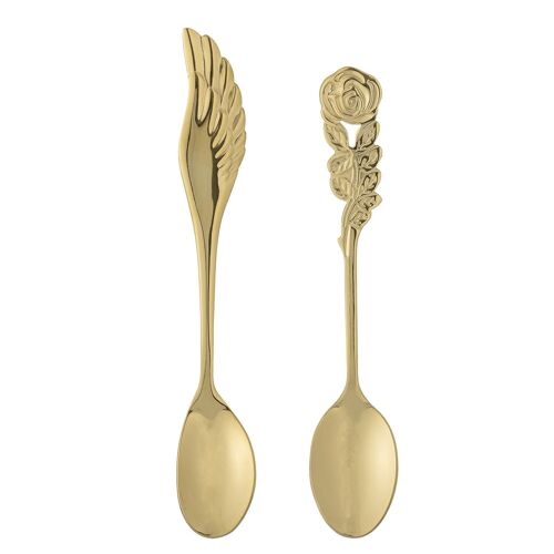 Liani Spoon, Gold, Stainless Steel