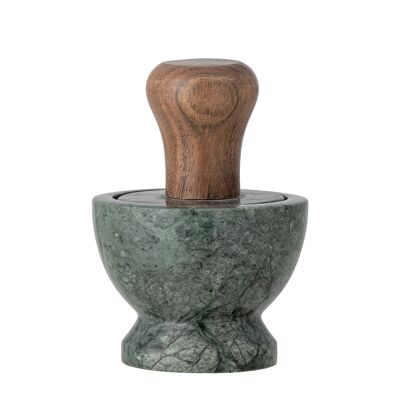 Banou Mortar & Pestle, Green, Marble