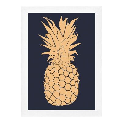 Gold Ananas-Druck - A4