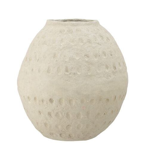 Gisella Deco Vase, White, Paper Mache