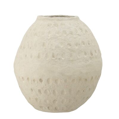 Gisella Deco Vase, Weiß, Pappmaché