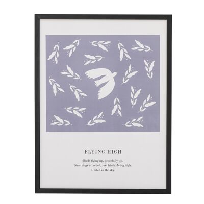 Flye Illustration w/ Frame, Black, Pine