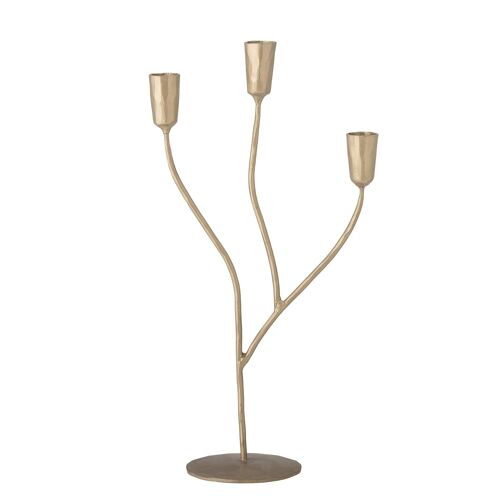 Lorine Candle Holder, Gold, Metal