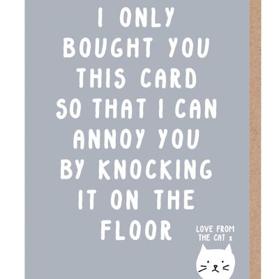 Knocking It On The Floor Card From The Cat