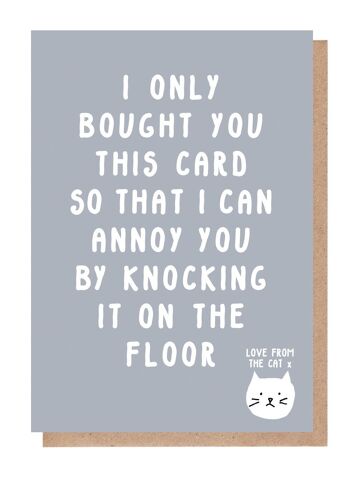 Knocking It On The Floor Card From The Cat 1