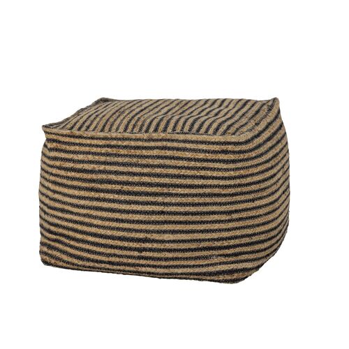 Nao Pouf, Black, Jute