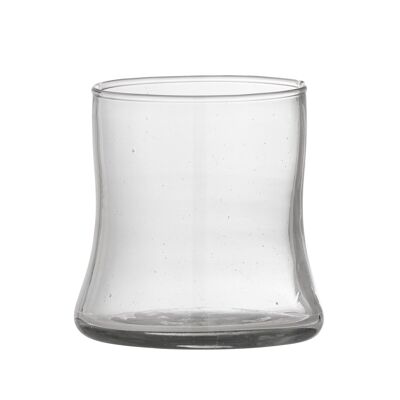 Florentiner Trinkglas, klares, recyceltes Glas