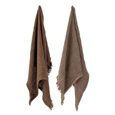 Malucca Kitchen Towel, Brown, Cotton