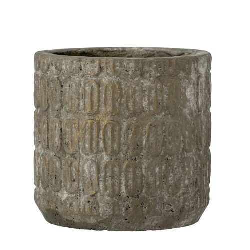 Benas Deco Flowerpot, Grey, Cement