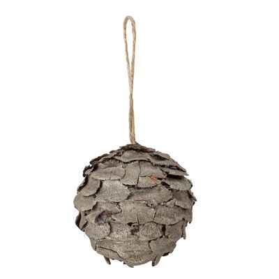 Phea Ornament, Grey, Pinecone