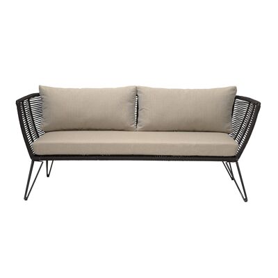 Mundo Sofa, Schwarz, Metall