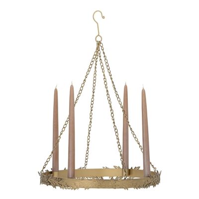 Wenze Advent Candle Holder, Brass, Metal
