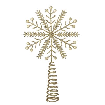 Beyza Tree Topper, Gold, Plastic