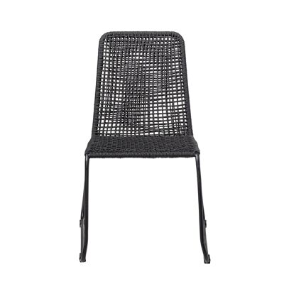 Silla de comedor Mundo, negro, metal