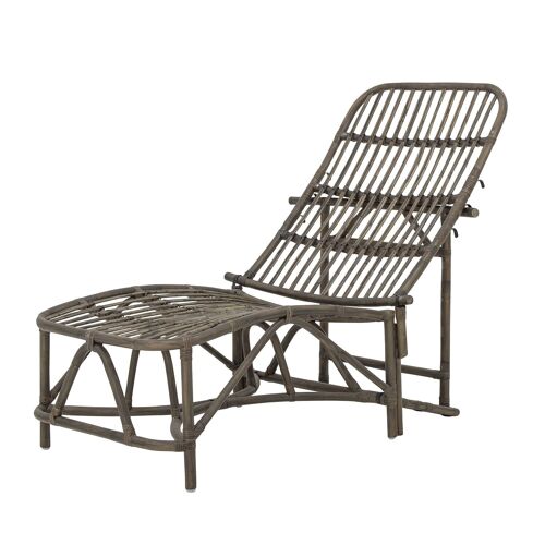 Dione Deck Chair, Brown, Rattan
