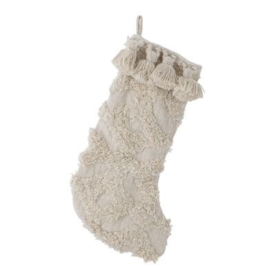 Vence Christmas Stocking, Nature, Cotton