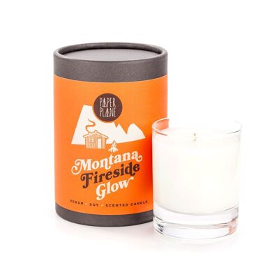 Candela di soia vegana Montana Fireside Glow