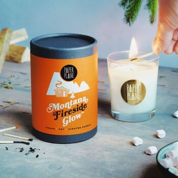 Montana Fireside Glow Vegan Soy Candle 2