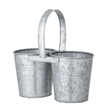 Jessy Flowerpot, Gris, Fer galvanisé 2