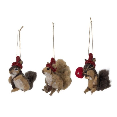 Chipo Ornament, Brown, Wool