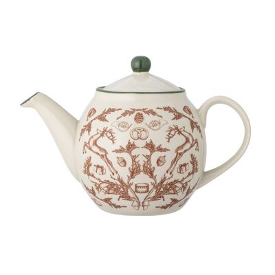 Beth Teapot, Red, Stoneware