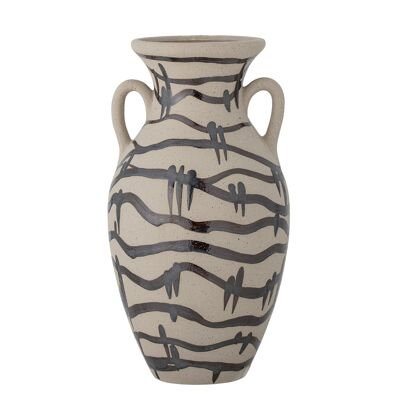 Ohana Vase, Schwarz, Steingut