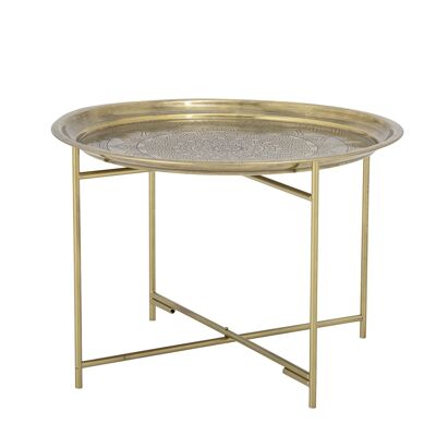 Dalia Tray Table, Brass, Iron