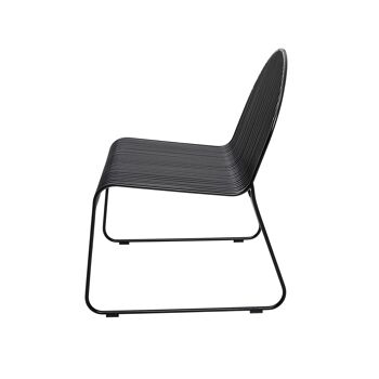 Chaise longue Friend, noir, métal 4