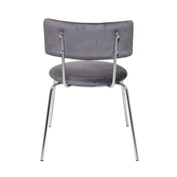 Chaise de salle à manger Wave, gris, polyester 5