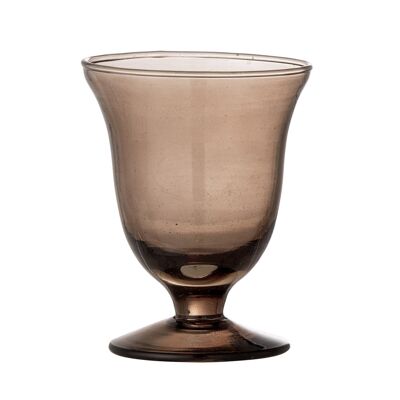 Copa de vino florentino, marrón, vidrio reciclado