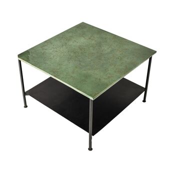 Table basse Bene, vert, métal 3