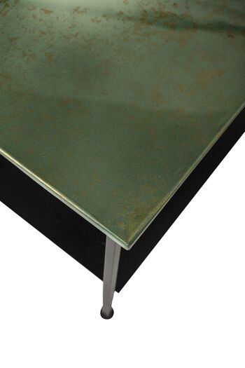 Table basse Bene, vert, métal 4