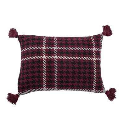 Coussin Rivel, Rouge, Coton Recyclé