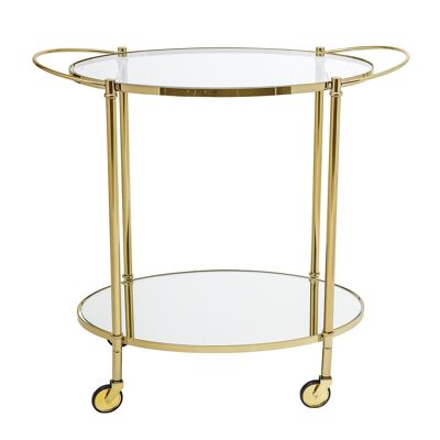 Raffinato tavolo da bar, oro, vetro
