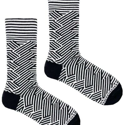 Heroes on Socks - Nero e bianco - Herensokken maat 41-46