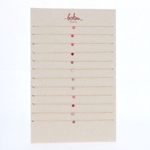 Kit de 24 colliers Sohan - doré rouge mix / KIT-COLSOHAN05-0540-D-ROUGE