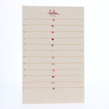 Kit de 24 colliers Sohan - doré rouge mix / KIT-COLSOHAN05-0540-D-ROUGE 1