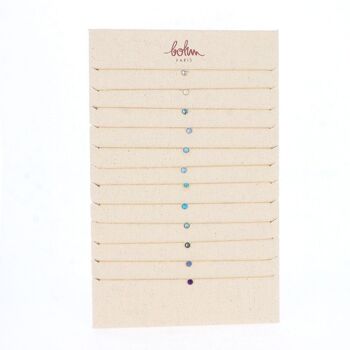 Kit de 24 colliers Sohan - doré bleu mix / KIT-COLSOHAN02-0540-D-BLEU 1