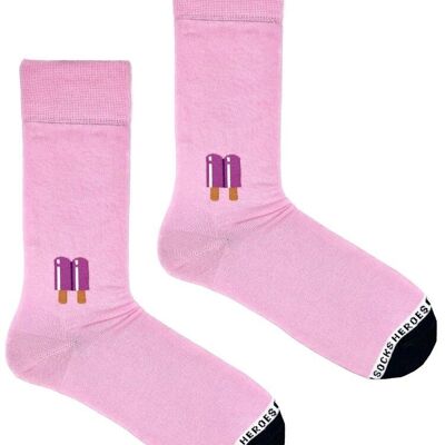 Heroes on Socks - Popsicle Pink - Herensokken maat 41-46