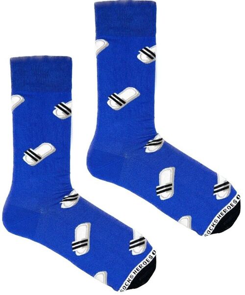 Heroes on Socks - Slippers Blue - Herensokken maat 41-46