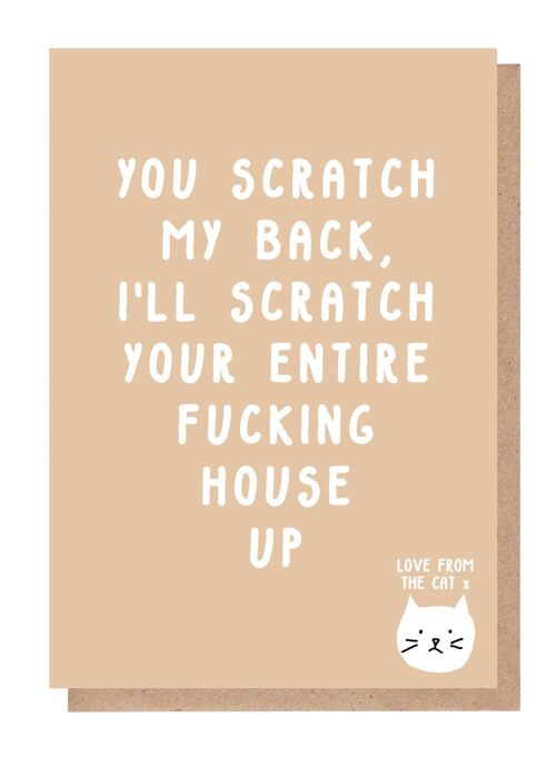 I'll Scratch Your Entire Fucking House Up Card From The Cat