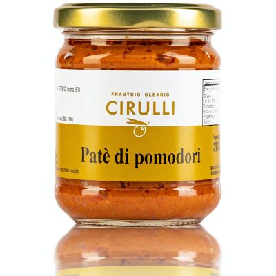 Cirulli Conserve, Pâté De Tomates Séchées À L'huile D'olive Extra Vierge, Paquet De 180 Gr