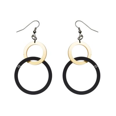 Boucles d'Oreilles Double Cercle Plexiglas